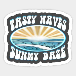 Tasty Waves Sunny Daze Beach sunrise clean waves Sticker